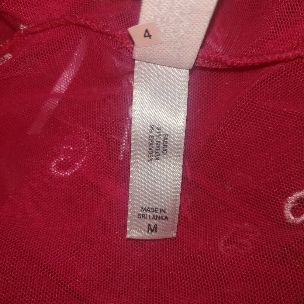 Vintage 90's Y2K Victorias Secret Pink Camisole Top with Hearts Size Medium